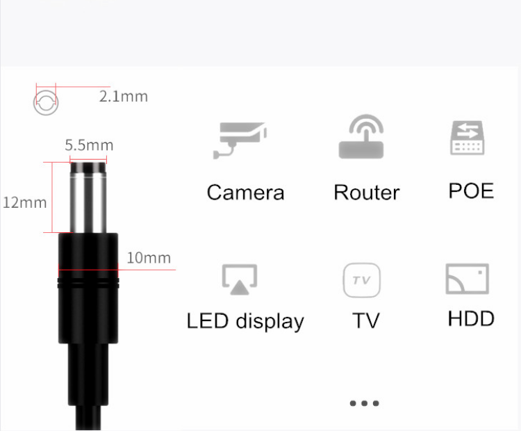 Fast delivery ac dc power adapters CE ROHS FCC power adapter 12v 1a AC/DC switching power supply(图2)