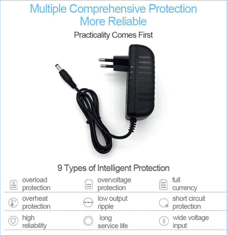 Short Circuit Protection with 5.5*2.1mm AC100~240V 12V2A UK AC/DC Power adapters(图5)