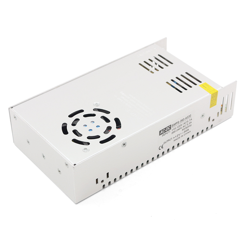 12V 30A 360W Switching Power Supply – High-Efficiency AC/DC Converter with CE, FCC, and ROHS Certifications