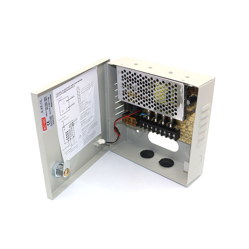 High quality CCTV 4CH switching power supply 12V 5A power box cctv accessories power supply box 