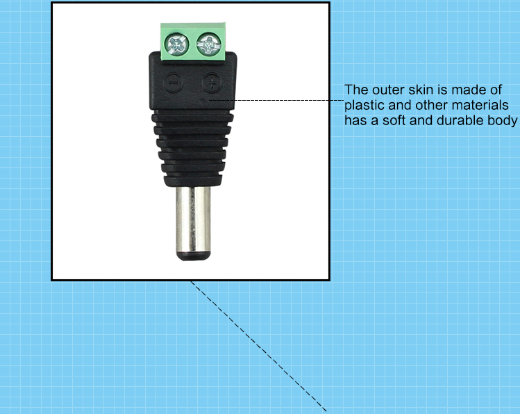 Hot Sale CCTV Accessories 12v DC Male Power Connector 5.5*2.1mm DC Jack(图4)